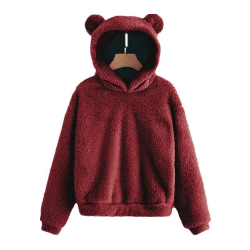 2023 New Fall/Winter Fleece Bunny Ear Hooded Warm Sweater Hoodie for AliExpress, eBay, Amazon Europe & America