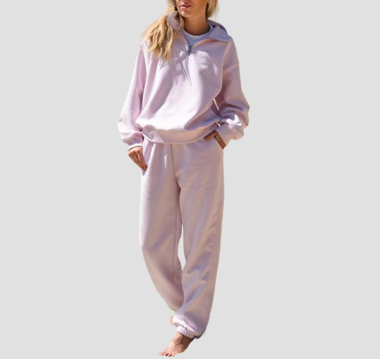 Embroidered Long-Sleeve Sweatshirt & Pants Set