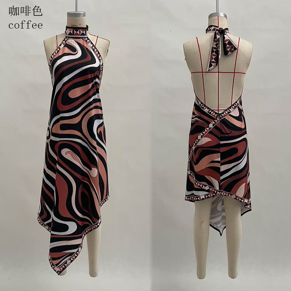 Zebra Print Halter Sleeveless Bodycon Maxi Dress