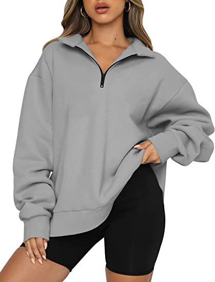 Women's Half-Zip Fleece-Lined Pullover Sweatshirt