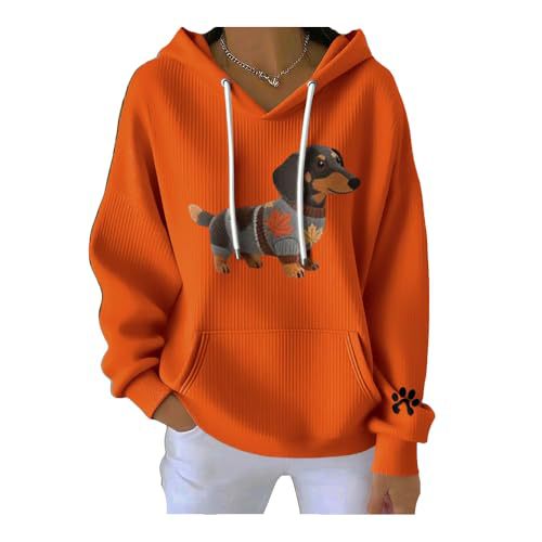Women's Dachshund Dog Print Casual Hoodie