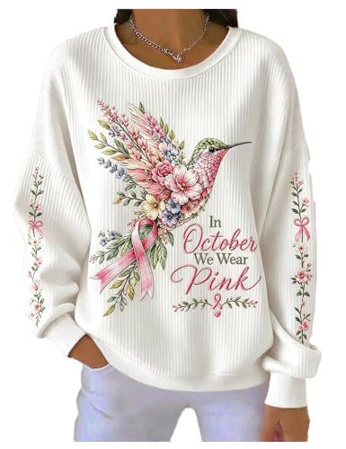 Women's Bird Floral Letter Print Casual Pullover Hoodie
