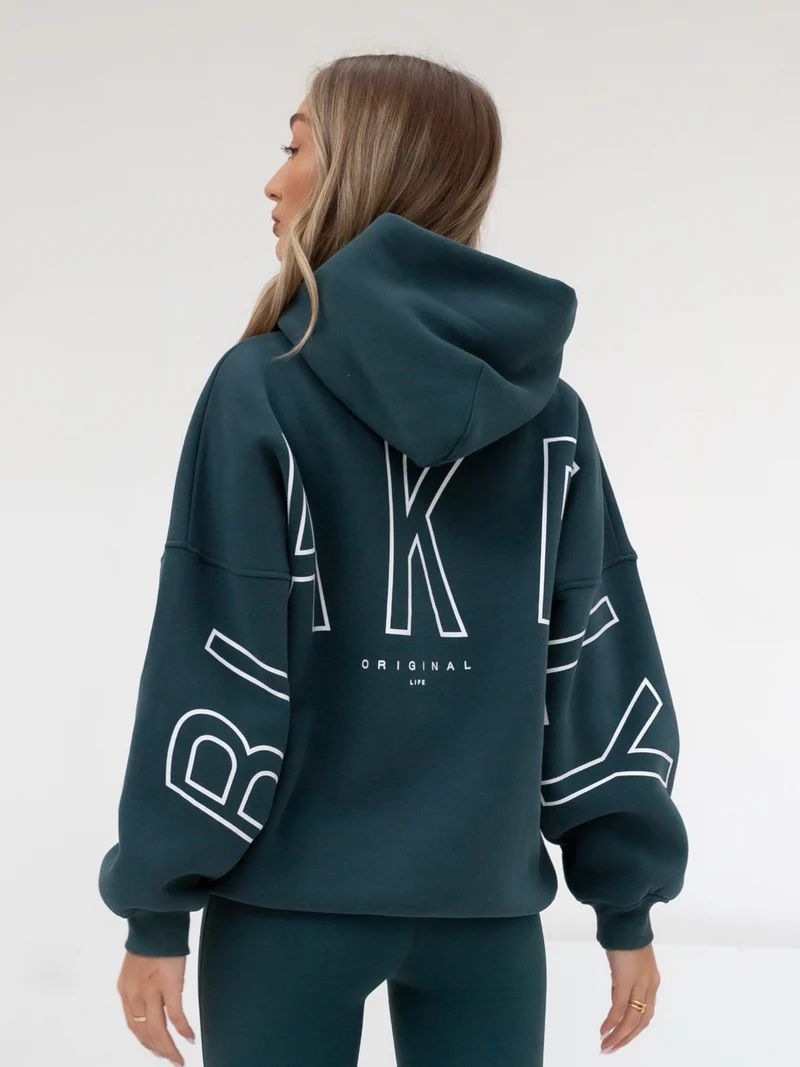 Women's Letter Print Hooded Sweatshirt