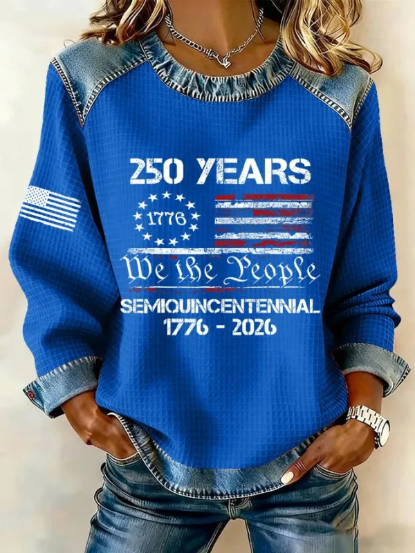 Women's Letter Print Crewneck Sweatshirt Casual Pullover