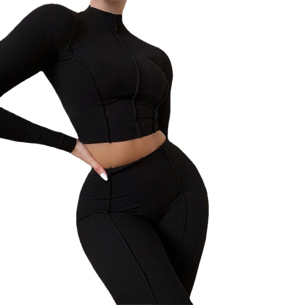 Women's High-Waist Slim Fit Reversible Design Casual Sports Set