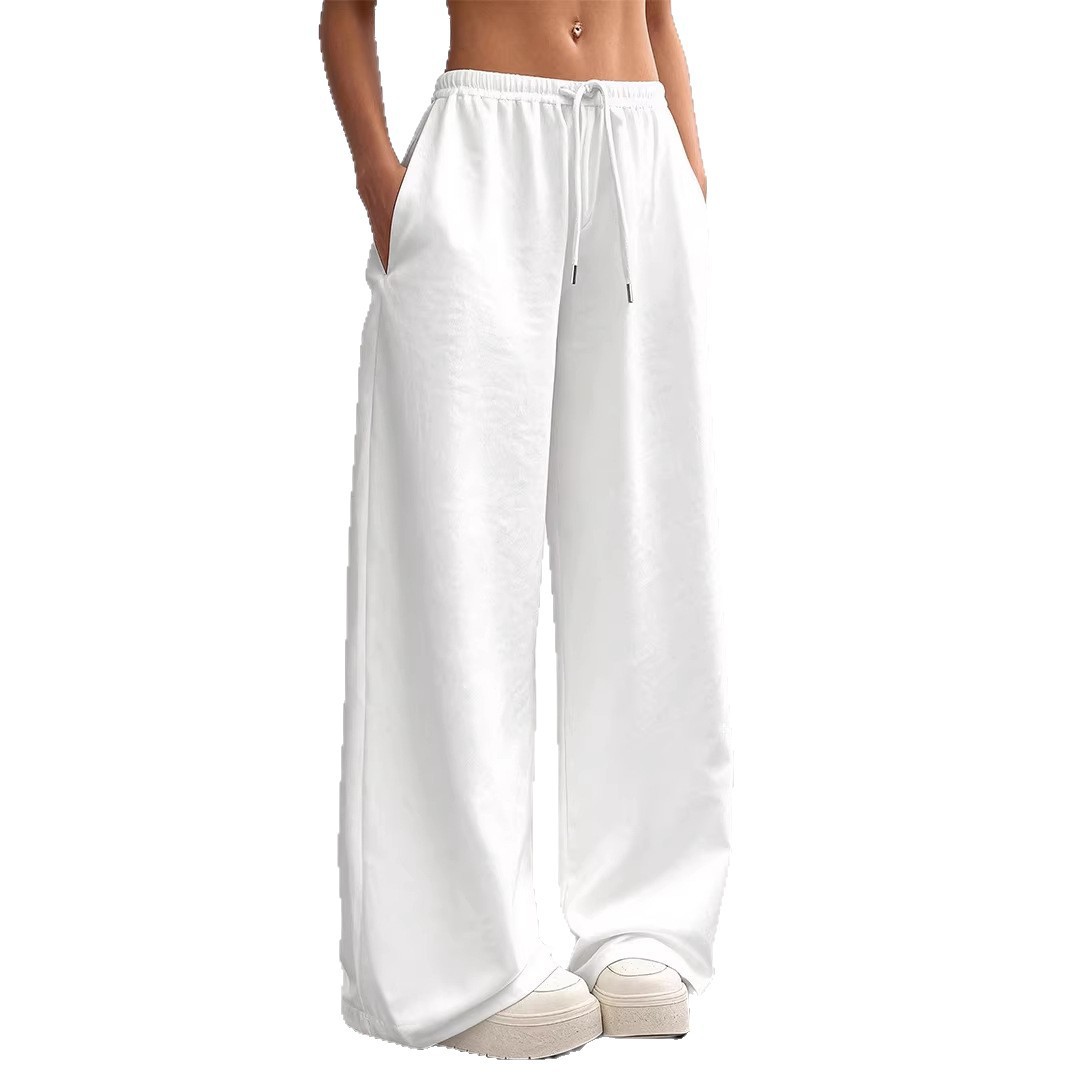 Women's Relaxed Drawstring Wide-Leg Pants