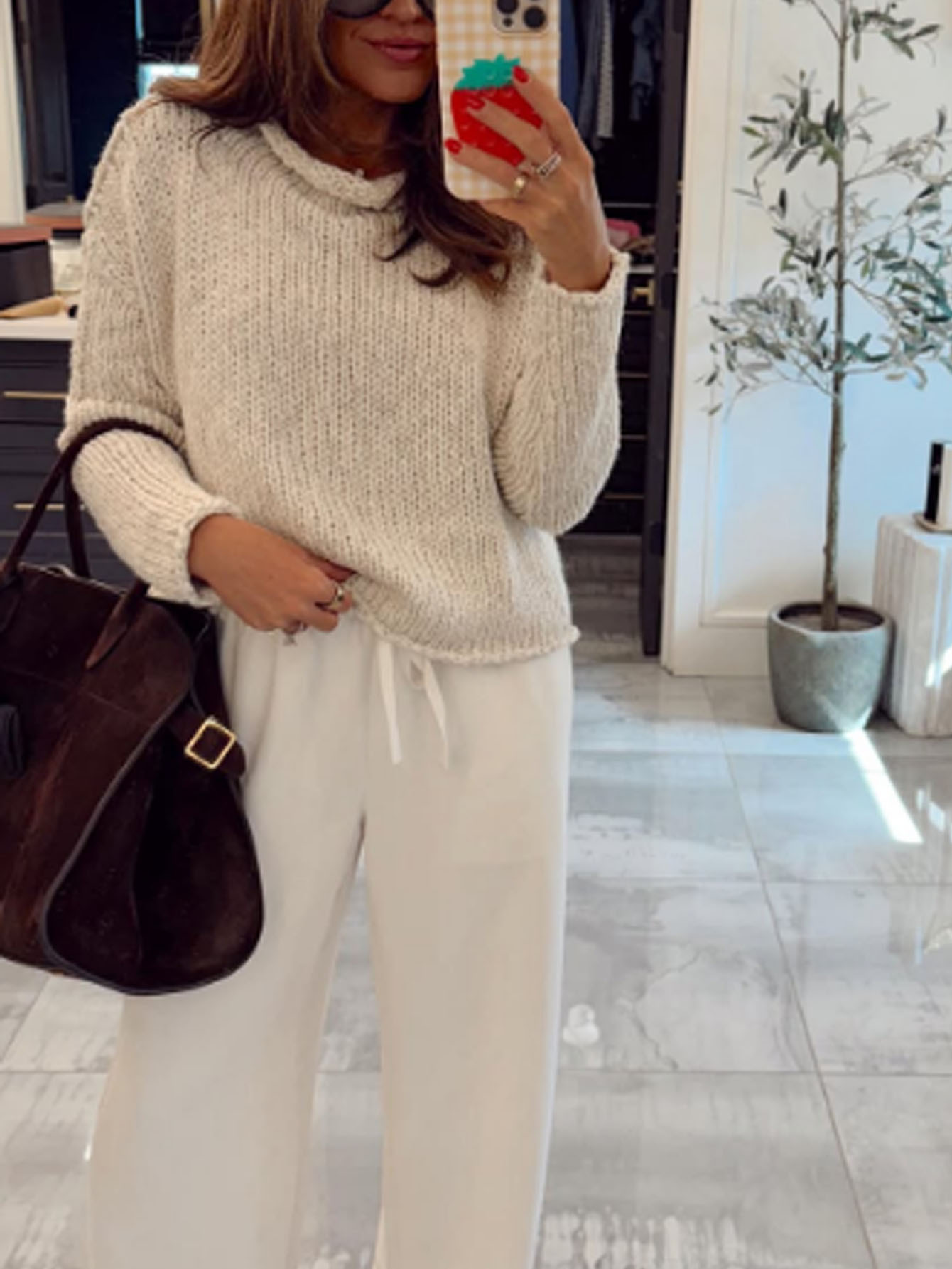 Women's Ribbed Knit Crewneck Long Sleeve Pullover Sweater Loose Fit Solid