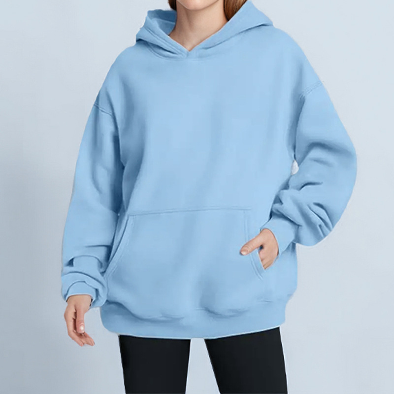 Women's Casual Loose Long-Sleeve Hooded Sweatshirt