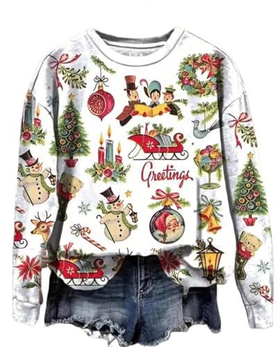 Women's Floral Animal Pumpkin Print Crewneck Sweatshirt