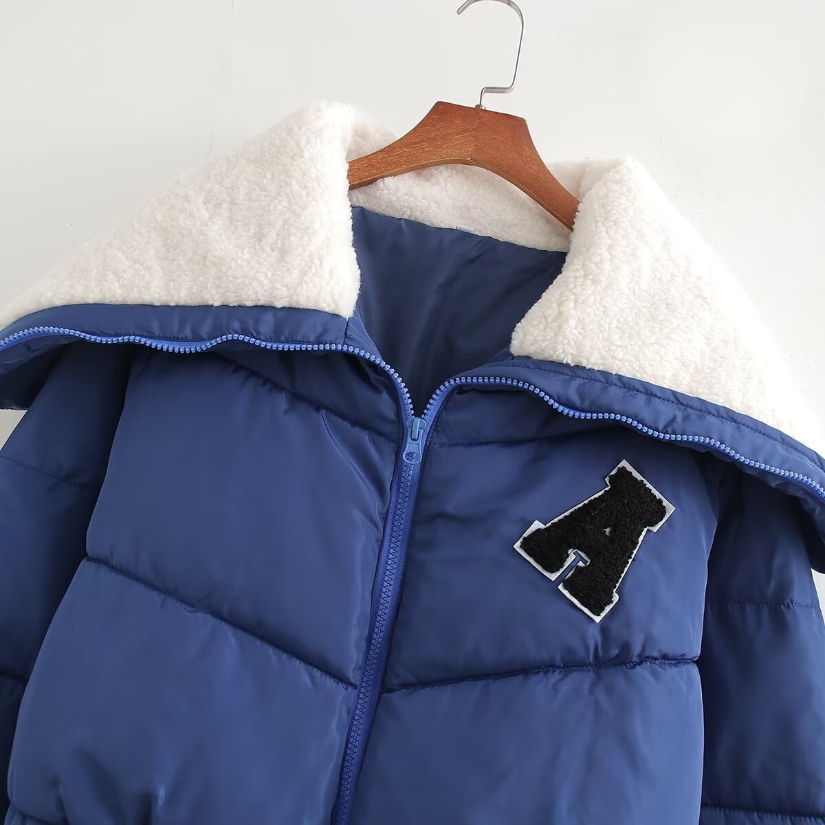 Women's Street Style Faux Shearling Paneled Padded Coat