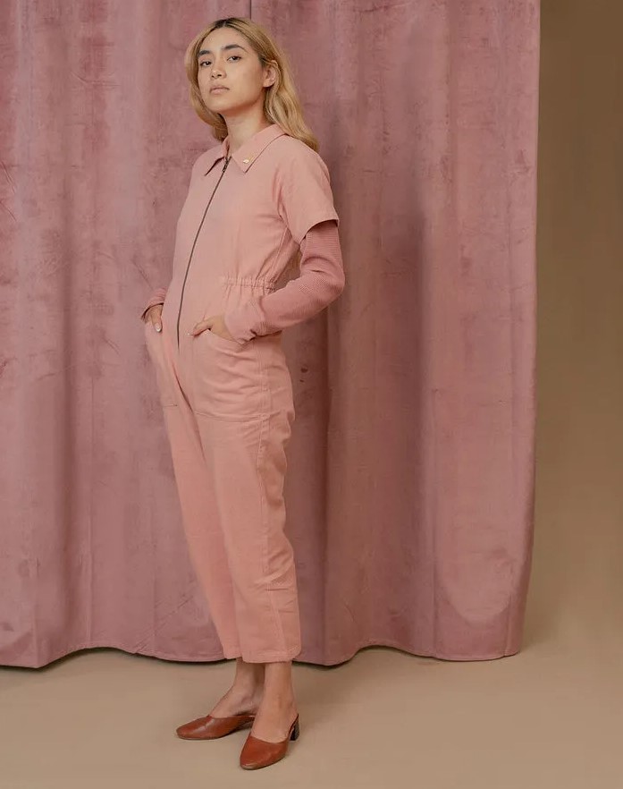 Women's Sexy Zip Front Jumpsuit Casual Straight Leg Cropped Pants