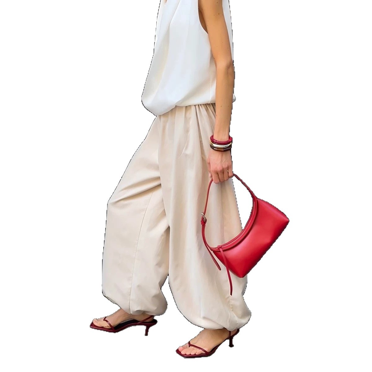 Lantern Pants Streetwear Wide-Leg Loose Casual Trousers