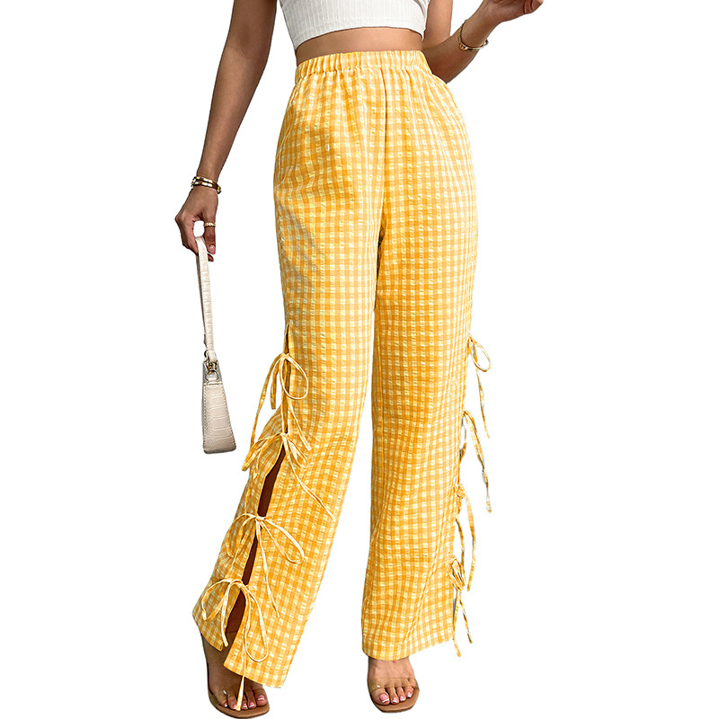 Plaid Pajama Pants Women's Loose Drawstring Casual Lounge Bottoms