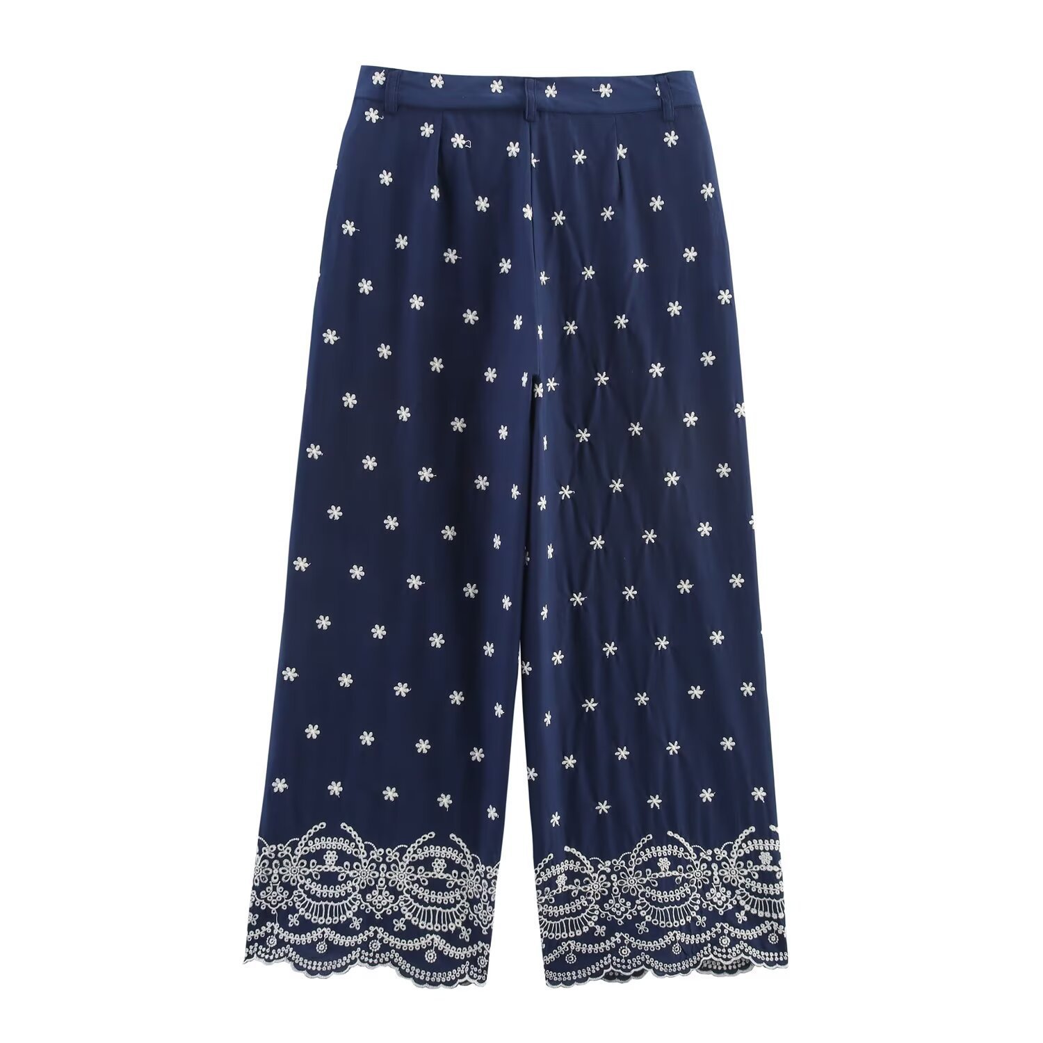 Embroidered Shirt & Pants Set Casual Two-Piece Outfit
