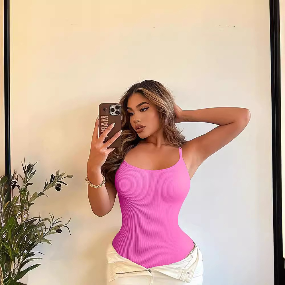 Women's Sexy Spaghetti Strap Bodysuit Shorts