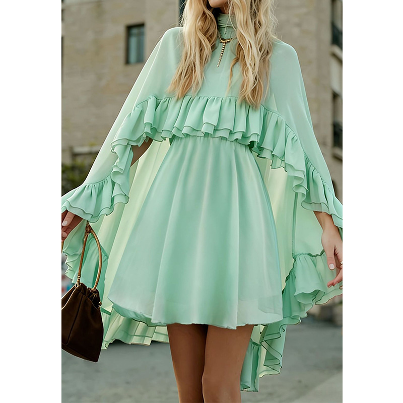 Elegant Solid Color Cami Dress Two-Piece Set