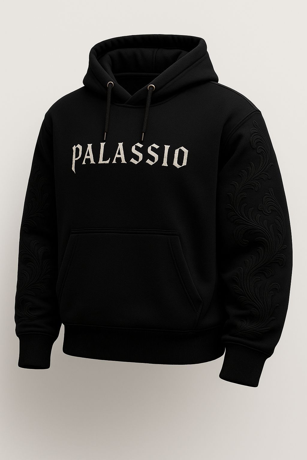 Embroidered Letter Long-Sleeve Hooded Sweatshirt Unisex