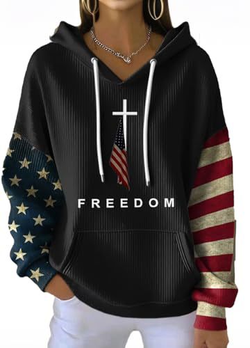 Women's American Letter Print Hoodie