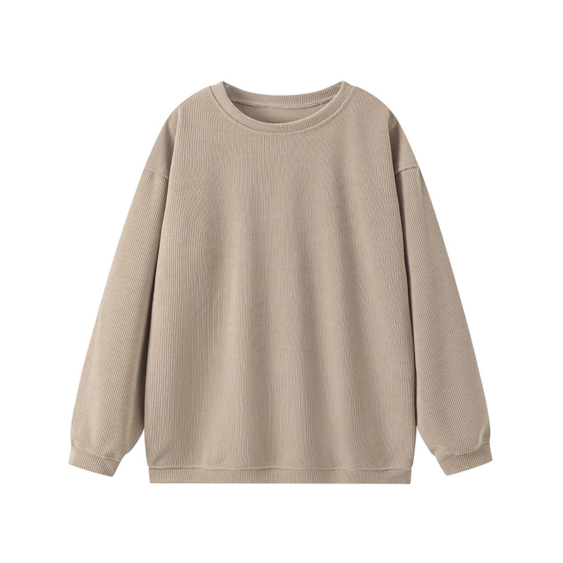 Women's Oversized Crewneck Long-Sleeve Pullover Sweatshirt