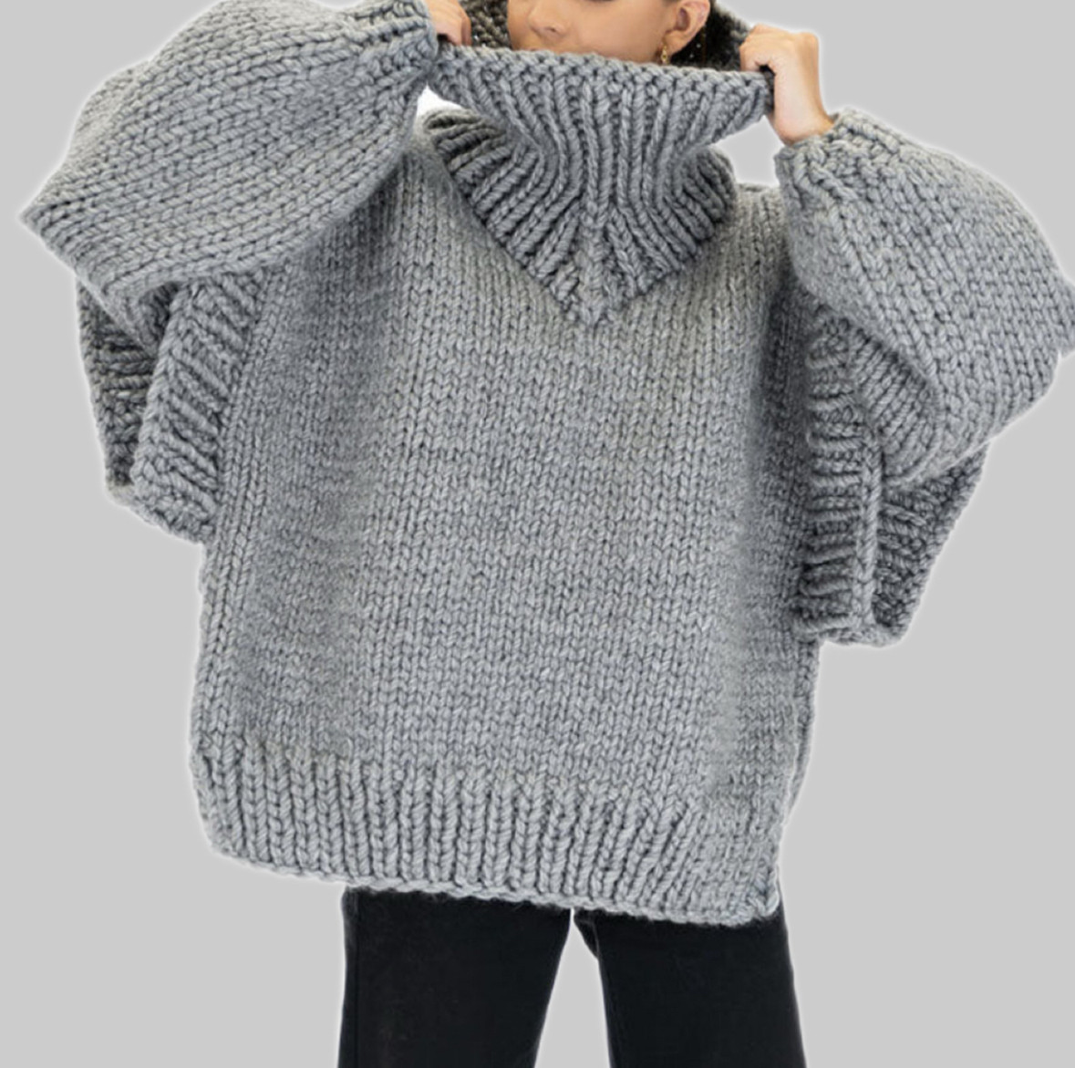 Fluffy Long Sleeve Turtleneck Pullover Sweater