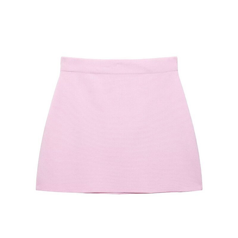Women's Short Sleeve Knit Top and Skirt Set