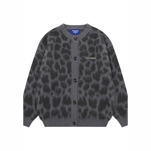 Women's Leopard Print Button-Down Cardigan Sweater