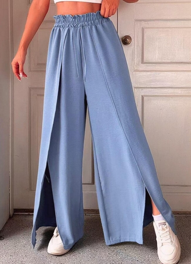 Women's High-Waist Pleated Wide-Leg Pants Loose Fit