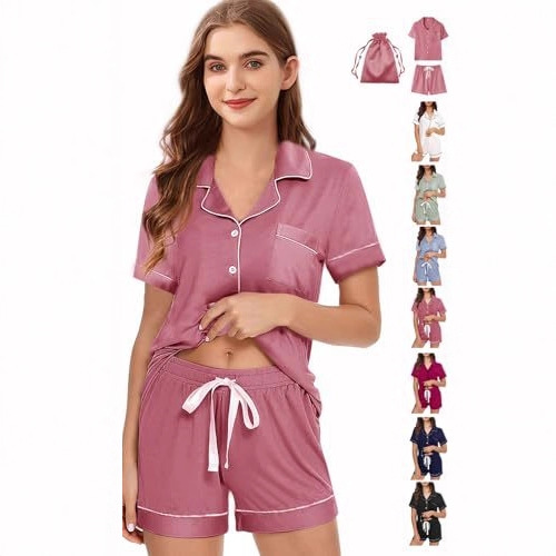 Women's Cuban Collar Short Sleeve Button Set Solid Color