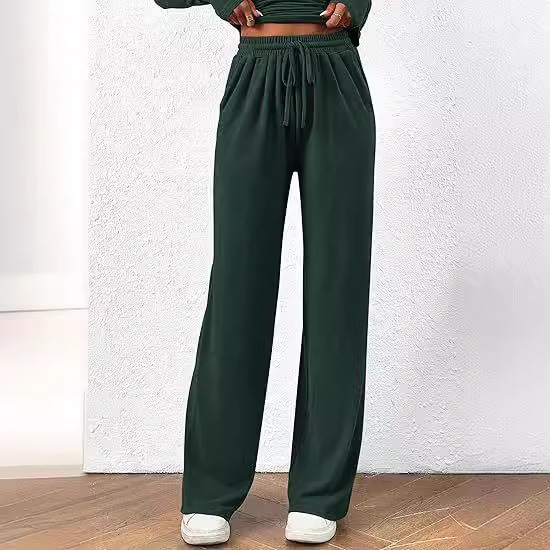 Asymmetric Long Sleeve T-Shirt & Wide Leg Pants Set