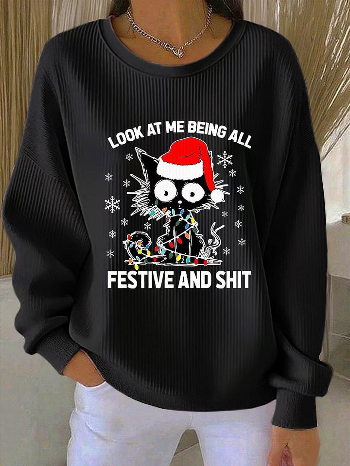 Christmas Pullover Women's Sweatshirt Oversized Crewneck
