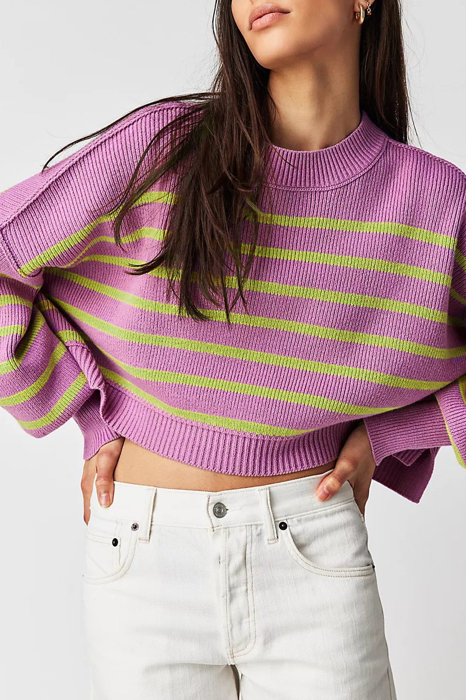 Women's Loose Crewneck Knit Pullover Sweater