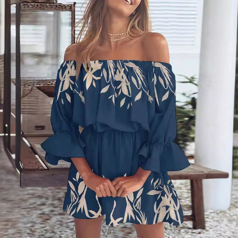 Sexy Off-Shoulder Floral Print Dress