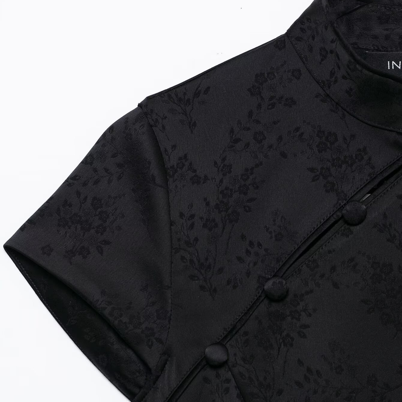 New Chinese Style Jacquard Short Cheongsam Dress