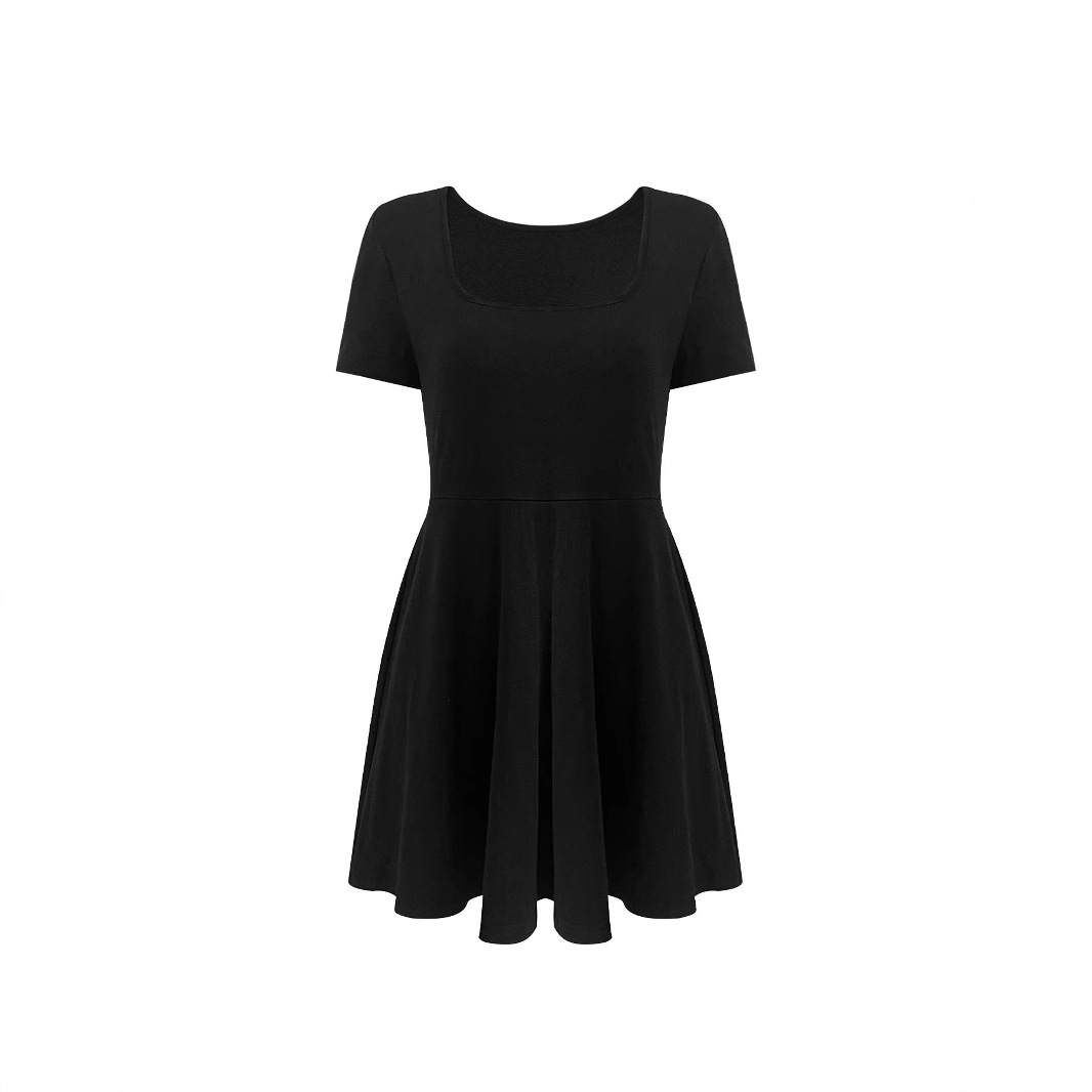 Women's Sexy Low-Cut Two-Piece Dress Set with High Waist and Built-In Shorts