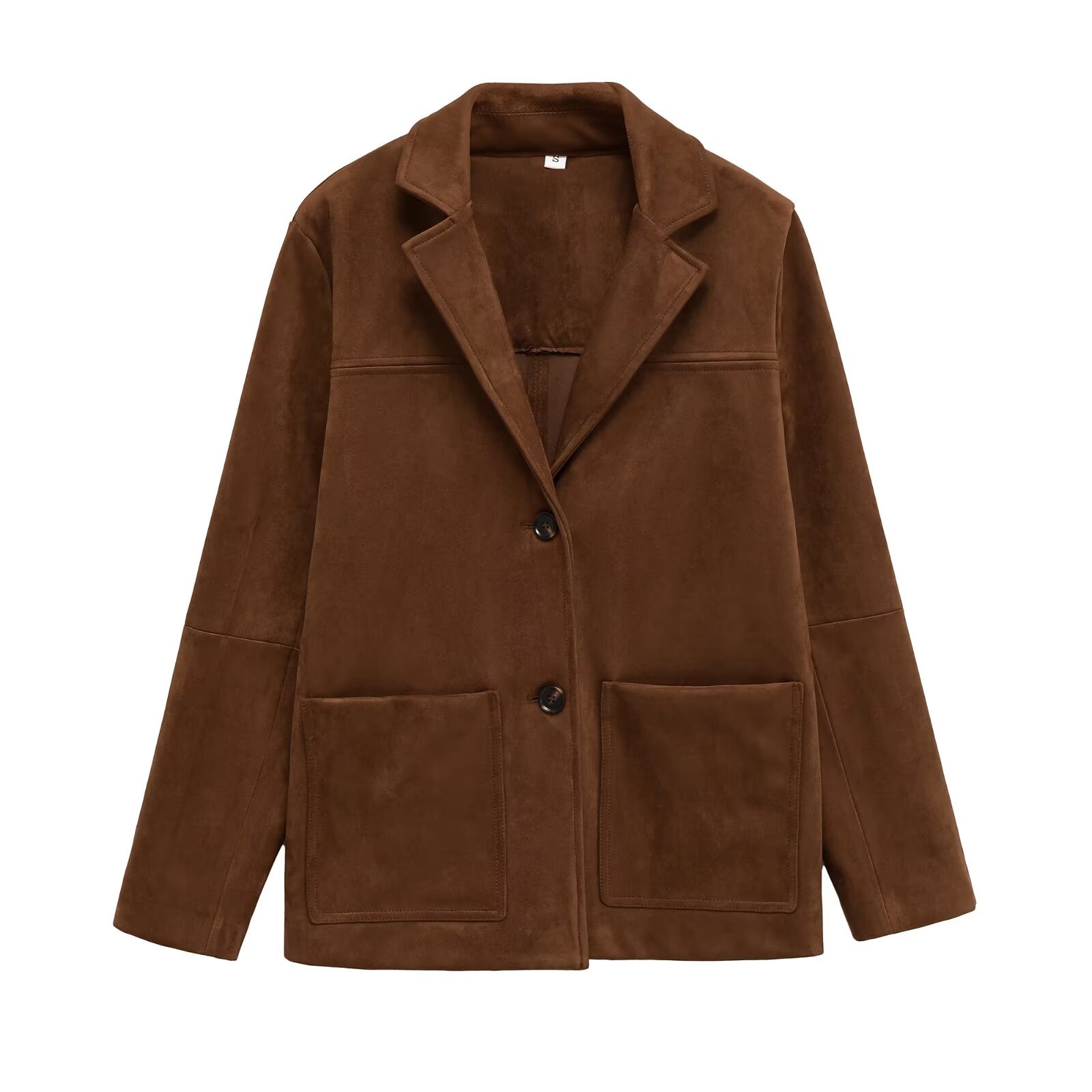 Women's Double-Faced Faux Leather Blazer