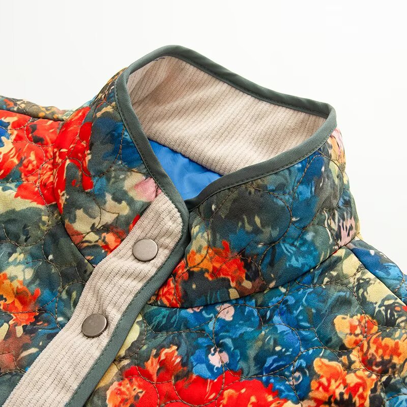 Women's Geometric Heart Quilted Cotton Coat