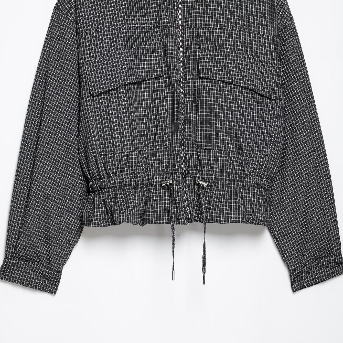 Houndstooth Waist-Cinched Women's Coat