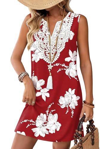 Women's Vintage Floral Sleeveless Midi Dress