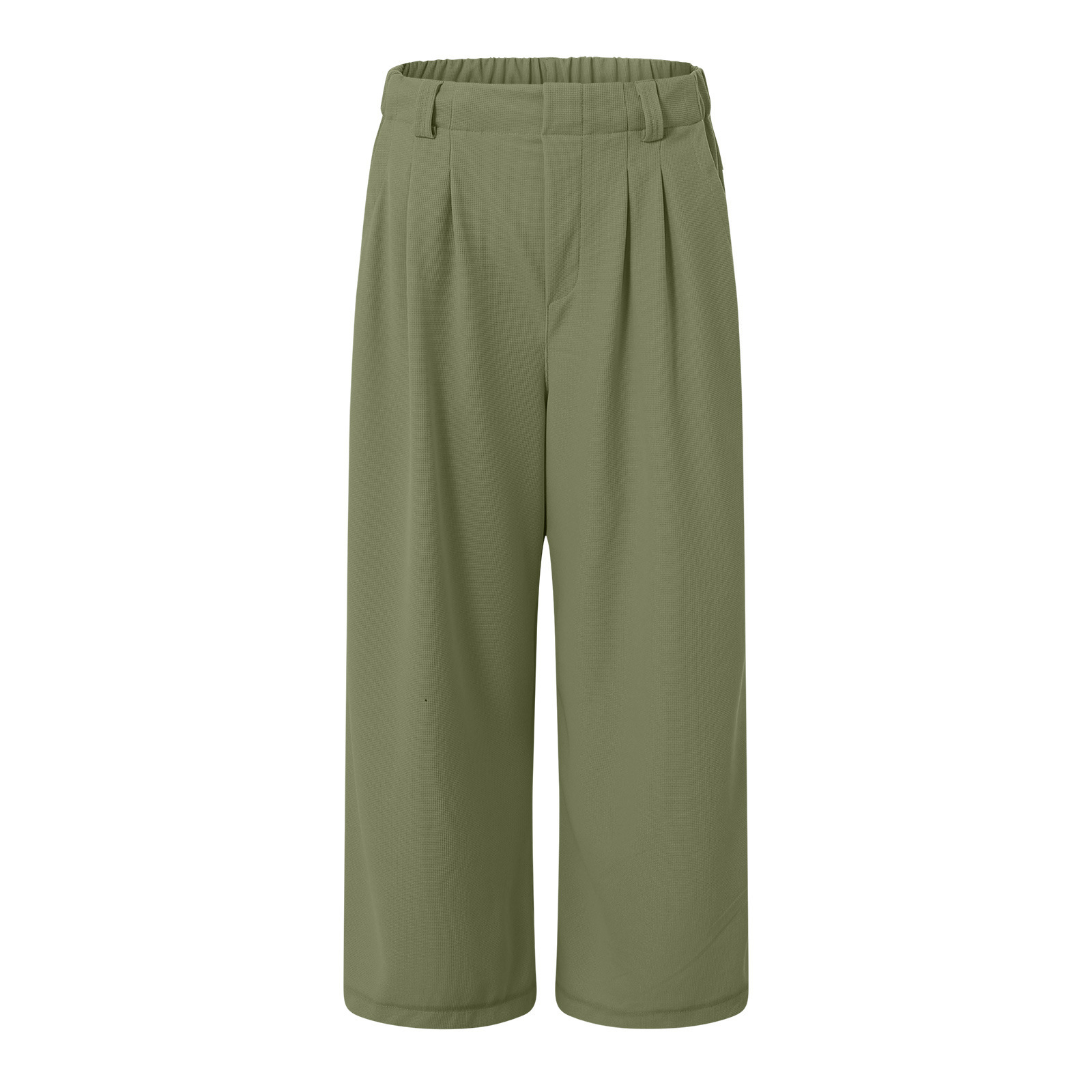 High-Waist Wide-Leg Drapey Casual Pants for Women