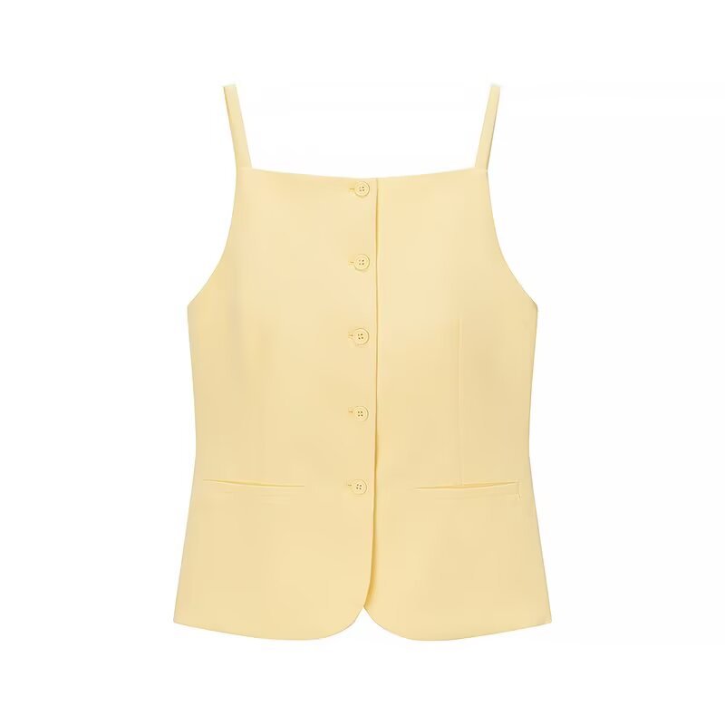 Women's Button-Front Cami and Mini Shorts Set