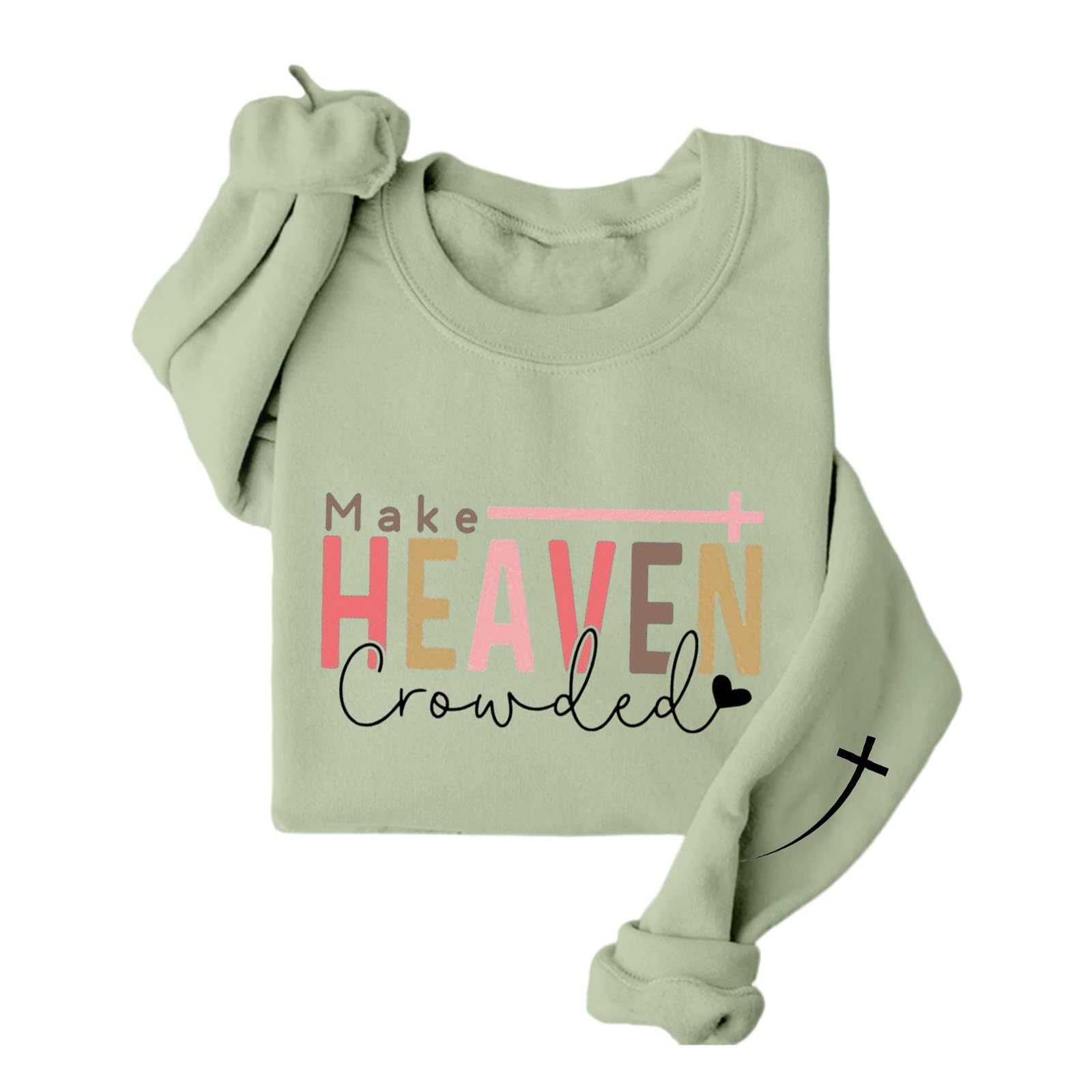 Women's Heaven Letter Print Crewneck Sweatshirt