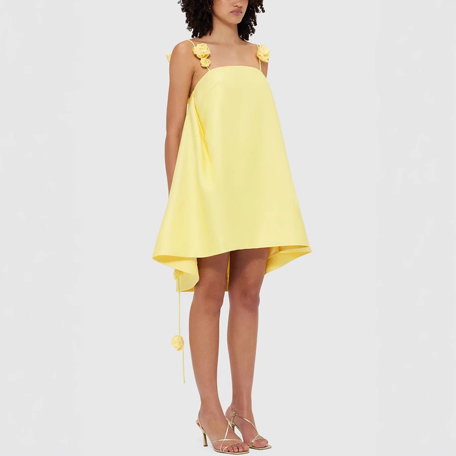 Women's Sleeveless Satin Slip Dress Casual Loose Vacation