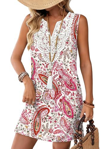 Women's Vintage Floral Sleeveless Midi Dress