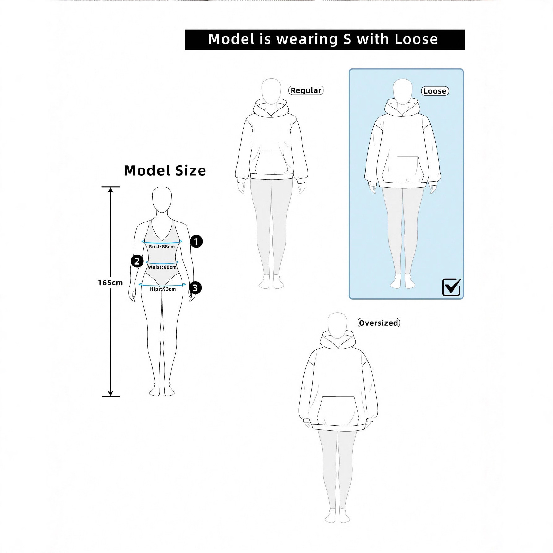 Fleece-Lined Hooded Pullover Sweatshirt Solid Color Thick Warm Loose Fit
