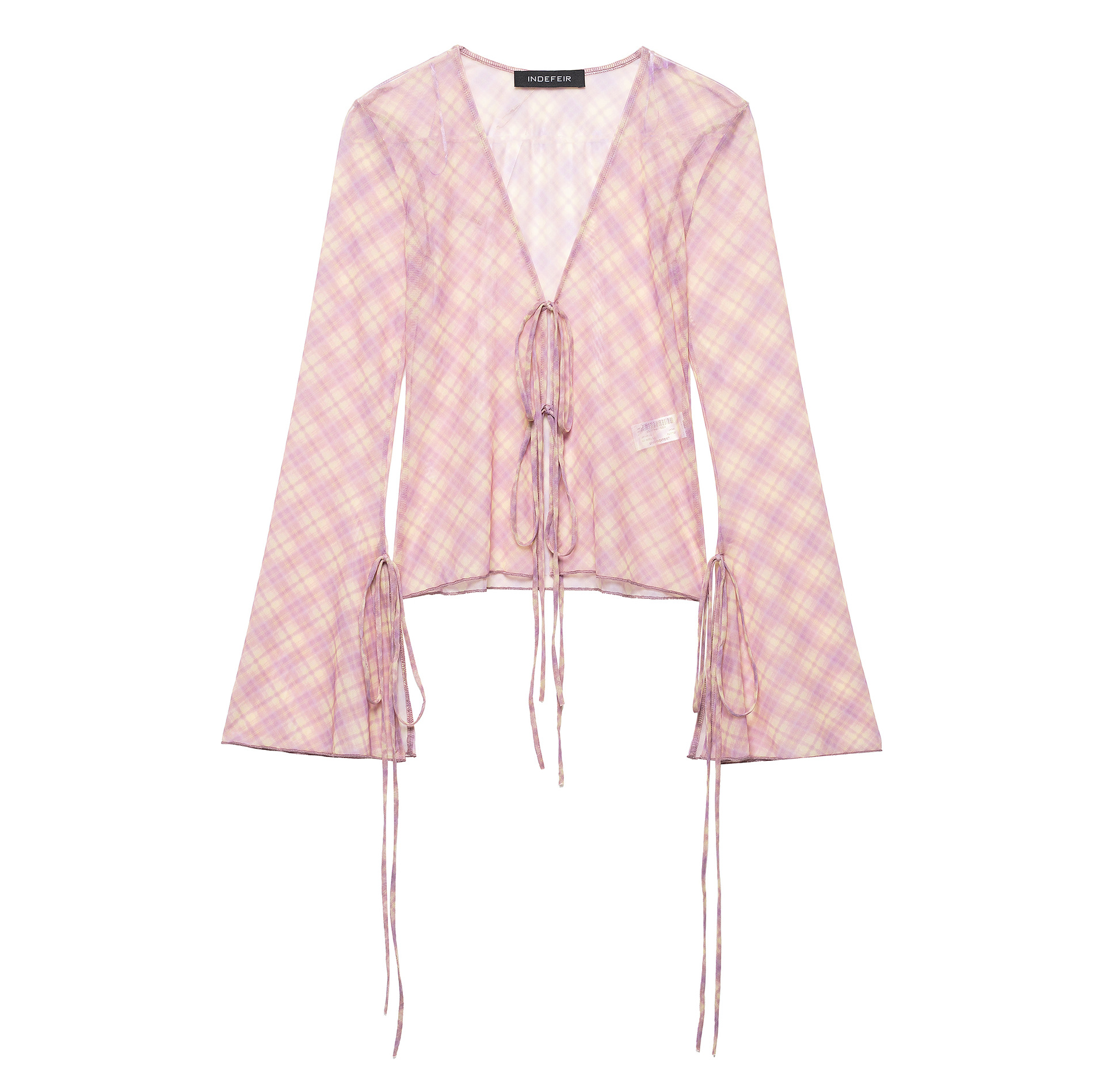 Pink Plaid Top and Midi Skirt Set