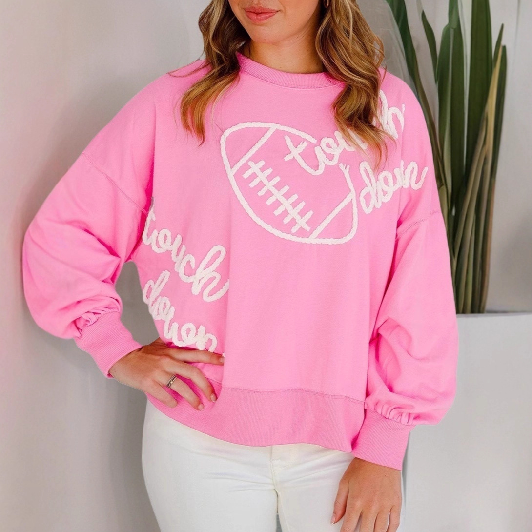 Women's Loose Letter Print Mid-Length Hoodie