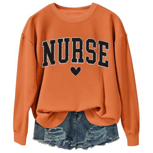 Nurse Heart Print Women's Crewneck Sweatshirt