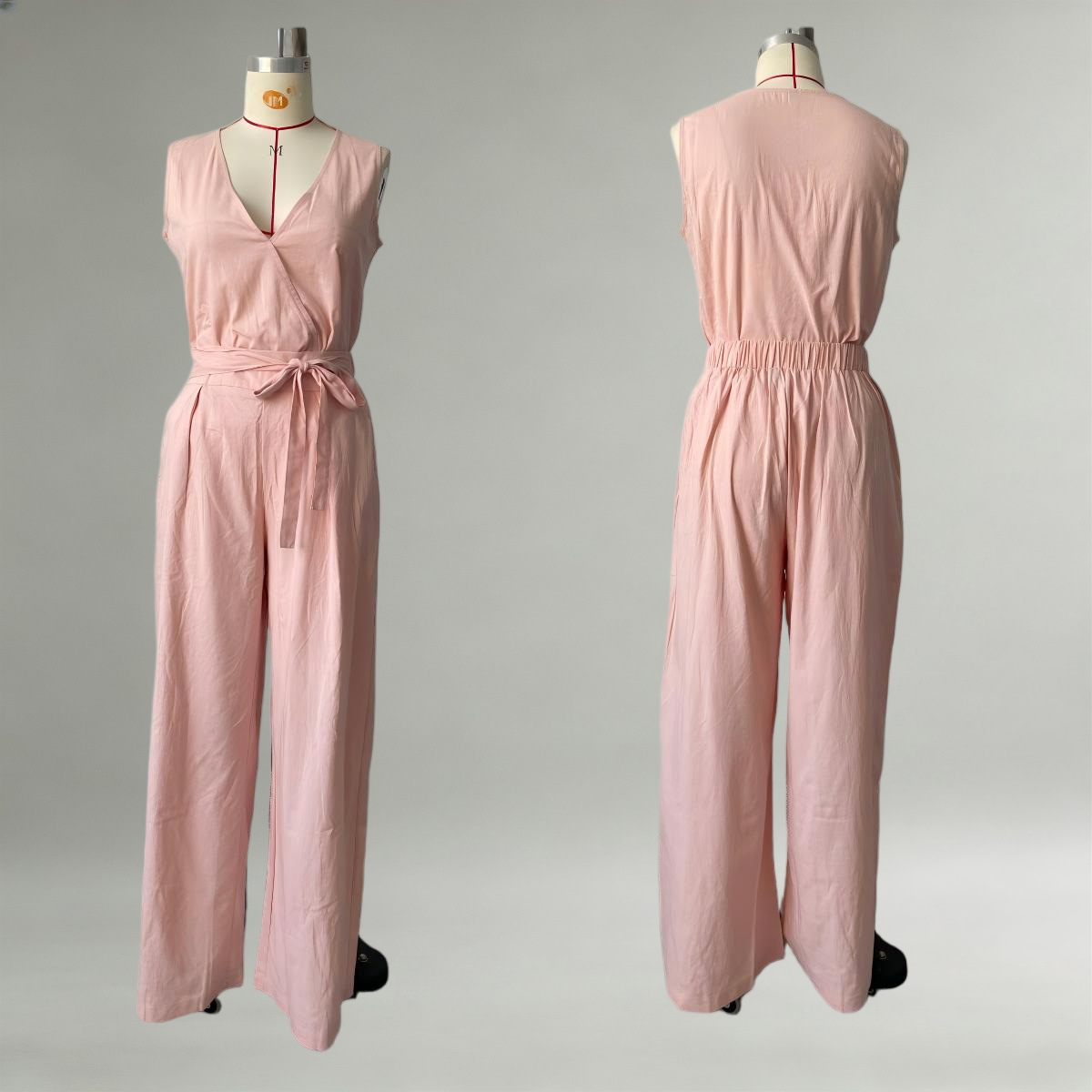 Women's Sleeveless Tank Top and High-Waist Wide-Leg Pants Two-Piece Set