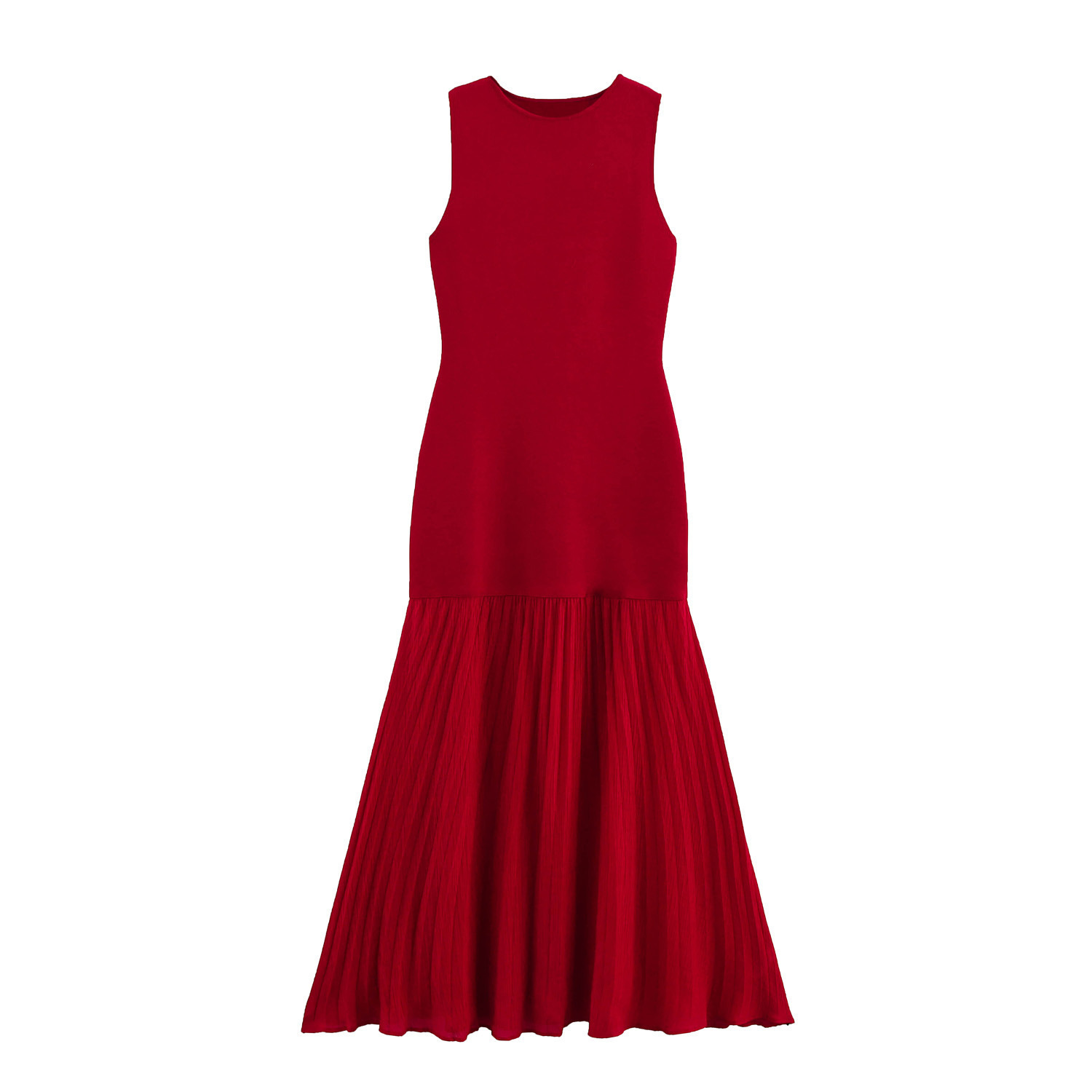 Knit Spliced Mermaid Midi Dress