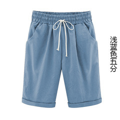 Plus Size Women's Summer Capri Pants Lightweight Loose Harem Pants